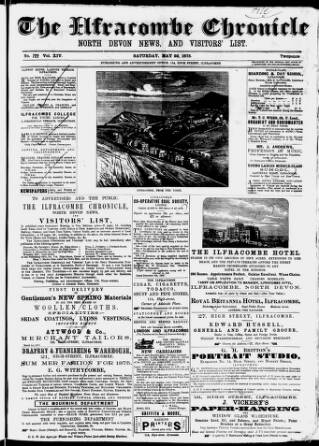 cover page of Ilfracombe Chronicle published on May 22, 1875