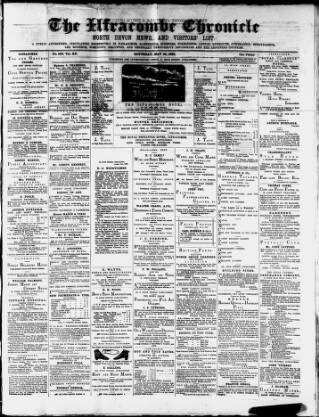 cover page of Ilfracombe Chronicle published on May 22, 1880