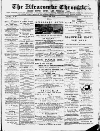 cover page of Ilfracombe Chronicle published on June 13, 1891