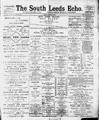 cover page of South Leeds Echo published on May 22, 1891