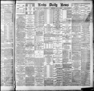 cover page of Leeds Daily News published on May 22, 1889