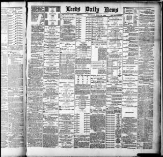 cover page of Leeds Daily News published on June 13, 1889
