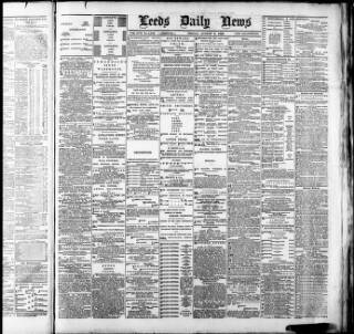 cover page of Leeds Daily News published on August 2, 1889