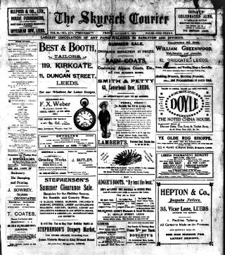 cover page of Skyrack Courier published on August 2, 1912