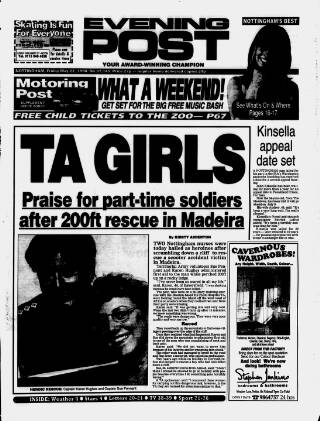 cover page of Nottingham Evening Post published on May 22, 1998