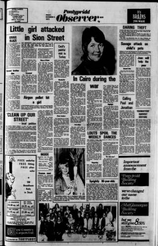 cover page of Pontypridd Observer published on November 2, 1973