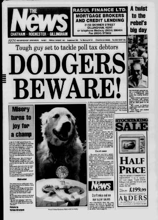 cover page of Chatham News published on August 2, 1991