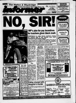 cover page of Walton & Weybridge Informer published on November 2, 1990