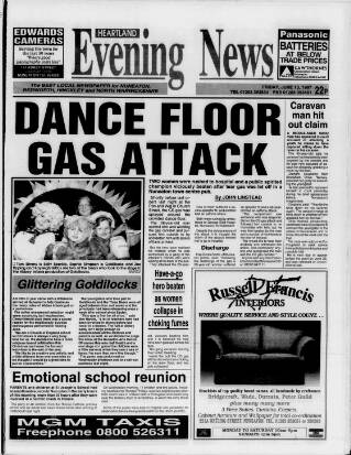 cover page of Heartland Evening News published on June 13, 1997