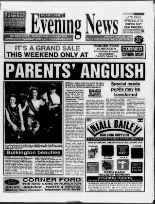 cover page of Heartland Evening News published on May 22, 1998