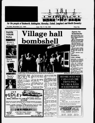 cover page of Bedworth Echo published on November 2, 1989