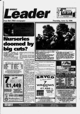 cover page of Brent Leader published on June 13, 1996