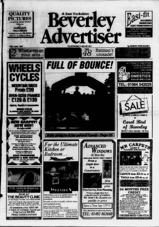 cover page of Beverley Advertiser published on June 13, 1997