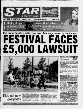 cover page of Anfield & Walton Star published on August 5, 1999