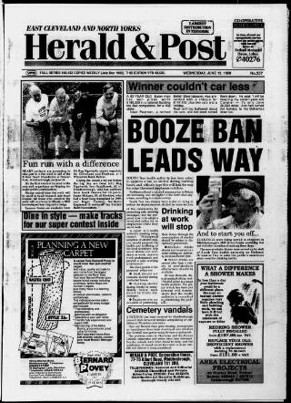 cover page of East Cleveland Herald & Post published on June 13, 1990