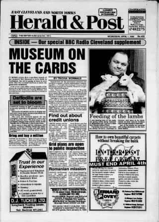 cover page of East Cleveland Herald & Post published on April 1, 1992