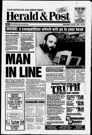 cover page of East Cleveland Herald & Post published on August 2, 1995