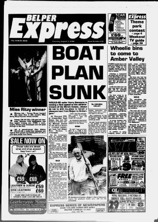cover page of Belper Express published on August 2, 1990