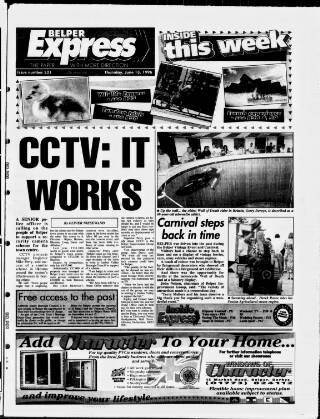 cover page of Belper Express published on June 13, 1996