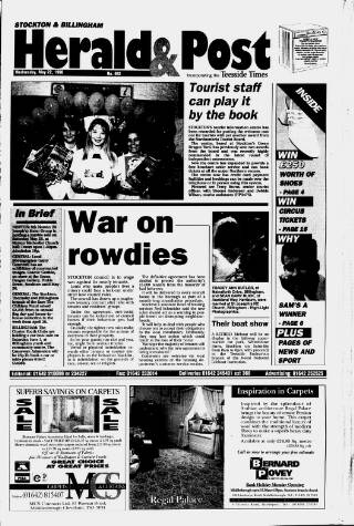 cover page of Stockton & Billingham Herald & Post published on May 22, 1996