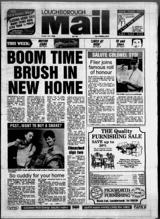 cover page of Loughborough Mail published on August 2, 1990