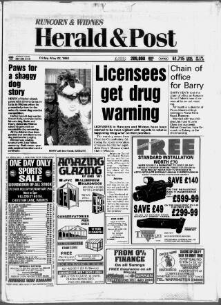 cover page of Runcorn & Widnes Herald & Post published on May 22, 1992