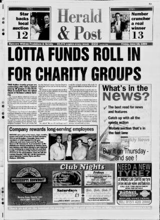 cover page of Runcorn & Widnes Herald & Post published on June 18, 1999