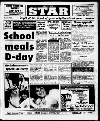 cover page of Maghull & Aintree Star published on June 13, 1991