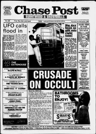 cover page of Burntwood Post published on November 2, 1989