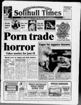 cover page of Solihull Times published on April 1, 1994