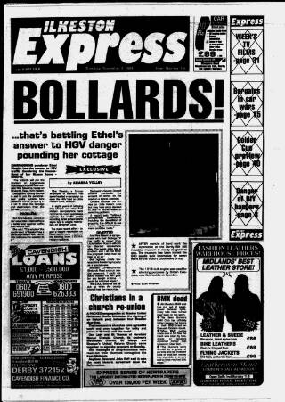 cover page of Ilkeston Express published on November 2, 1989
