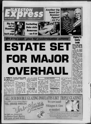 cover page of Ilkeston Express published on April 1, 1993