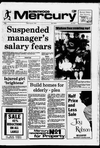 cover page of Burntwood Mercury published on August 2, 1991