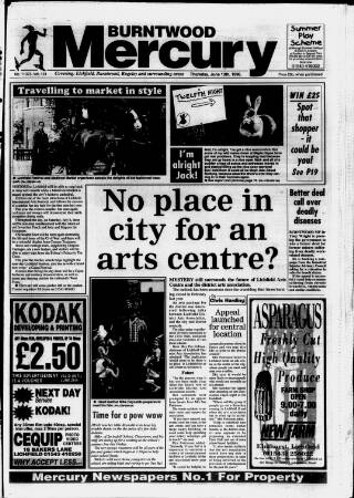 cover page of Burntwood Mercury published on June 13, 1996