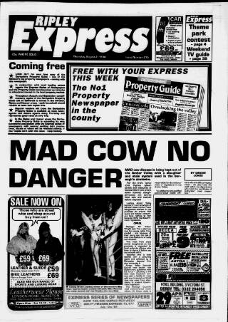 cover page of Ripley Express published on August 2, 1990