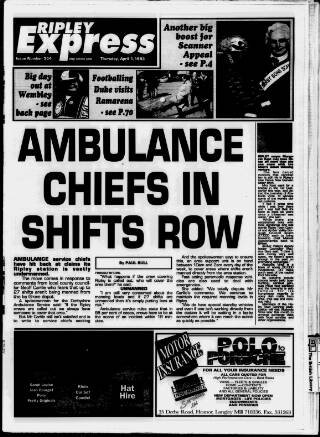 cover page of Ripley Express published on April 1, 1993