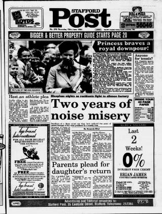 cover page of Stafford Post published on June 13, 1991