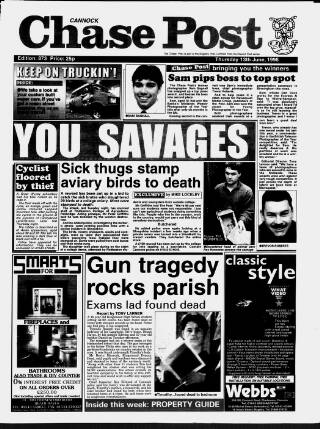 cover page of Cannock Chase Post published on June 13, 1996