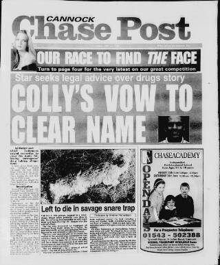 cover page of Cannock Chase Post published on May 27, 1999