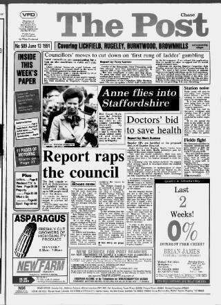 cover page of Lichfield Post published on June 13, 1991