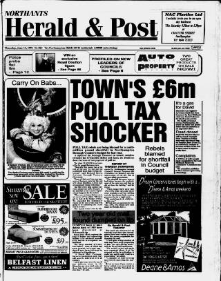 cover page of Northampton Herald & Post published on June 13, 1991