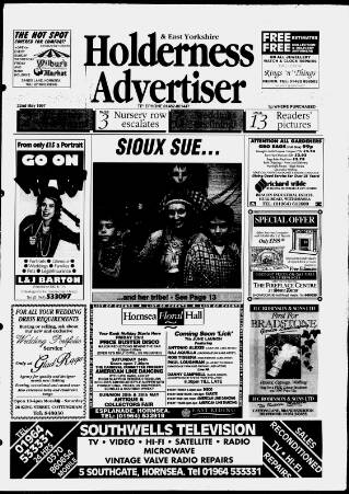 cover page of Holderness Advertiser published on May 22, 1997