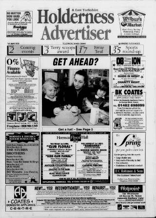 cover page of Holderness Advertiser published on April 1, 1999