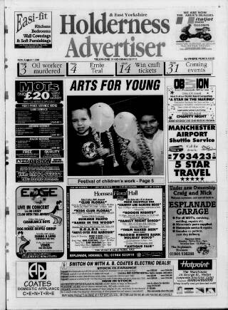 cover page of Holderness Advertiser published on August 19, 1999