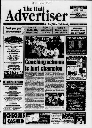 cover page of West Hull Advertiser published on April 1, 1998