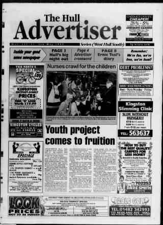 cover page of West Hull Advertiser published on May 5, 1999