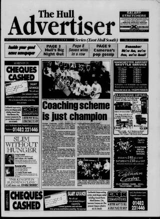 cover page of East Hull Advertiser published on April 1, 1998