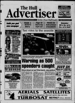 cover page of East Hull Advertiser published on August 26, 1998