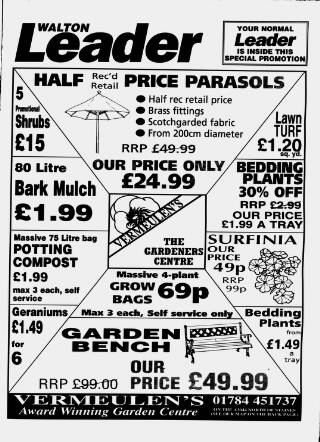 cover page of Walton & Weybridge Leader published on May 22, 1997