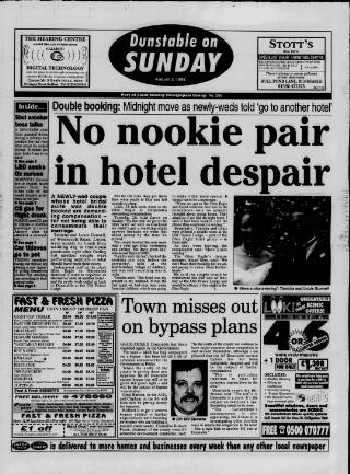 cover page of Dunstable on Sunday published on August 2, 1998